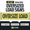 Dc Cargo Oversize Load sign with Black Border and Bungee, 2PK SOLSYM-2 - alternate 2